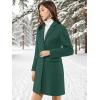 imageAllegra K Fall Coats for Womens 2025 Pea Coats Long Winter Trench CoatGreen
