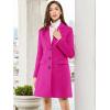 imageAllegra K Fall Coats for Womens 2025 Pea Coats Long Winter Trench CoatHot Pink