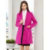 imageAllegra K Fall Coats for Womens 2025 Pea Coats Long Winter Trench CoatHot Pink