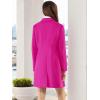 imageAllegra K Fall Coats for Womens 2025 Pea Coats Long Winter Trench CoatHot Pink