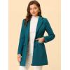 imageAllegra K Fall Coats for Womens 2025 Pea Coats Long Winter Trench CoatLake Blue