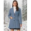 imageAllegra K Fall Coats for Womens 2025 Pea Coats Long Winter Trench CoatLight Dusty Blue