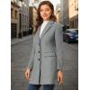 imageAllegra K Fall Coats for Womens 2025 Pea Coats Long Winter Trench CoatLight Grey