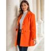imageAllegra K Fall Coats for Womens 2025 Pea Coats Long Winter Trench CoatOrange