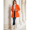 imageAllegra K Fall Coats for Womens 2025 Pea Coats Long Winter Trench CoatOrange