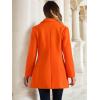 imageAllegra K Fall Coats for Womens 2025 Pea Coats Long Winter Trench CoatOrange