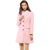 imageAllegra K Fall Coats for Womens 2025 Pea Coats Long Winter Trench CoatPink
