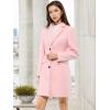 imageAllegra K Fall Coats for Womens 2025 Pea Coats Long Winter Trench CoatPink