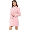 imageAllegra K Fall Coats for Womens 2025 Pea Coats Long Winter Trench CoatPink