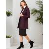 imageAllegra K Fall Coats for Womens 2025 Pea Coats Long Winter Trench CoatPurplish Red
