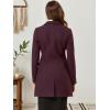 imageAllegra K Fall Coats for Womens 2025 Pea Coats Long Winter Trench CoatPurplish Red
