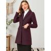 imageAllegra K Fall Coats for Womens 2025 Pea Coats Long Winter Trench CoatPurplish Red
