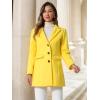 imageAllegra K Fall Coats for Womens 2025 Pea Coats Long Winter Trench CoatYellow