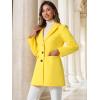 imageAllegra K Fall Coats for Womens 2025 Pea Coats Long Winter Trench CoatYellow