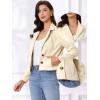 imageAllegra K Faux Leather Jacket for Womens Motorcycle Moto Biker Coat Casual Cropped PU Leather JacketsWhite