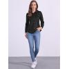 imageAllegra K Faux Suede Shirt for Womens Stretch Dressy Casual Button Down Long Sleeve Shirt 2024 Fall ClothesBlack