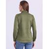 imageAllegra K Faux Suede Shirt for Womens Stretch Dressy Casual Button Down Long Sleeve Shirt 2024 Fall ClothesOlive Green