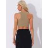 imageAllegra K Fringe Tops for Womens Y2K Raceback Top Sleeveless Sparkly Glitter Tassel Tank Crop Rhinestone TopsDark Brown