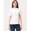 imageAllegra K Halloween Ruffle Collar Shirt for Womens Short Sleeve Casual Velvet Tops BlouseWhite