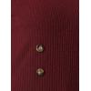 imageAllegra K Square Neck Sweaters for Womens Vintage Teacher Long Sleeve Pullover Ribbed Knit TopBurgundy