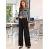 imageAllegra K Tweed Jacket for Womens Long Sleeve Casual Work Office Plaid Short OutwearBlackwhite