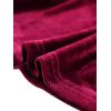imageAllegra K Velvet Blouse for Womens Elegant Sweetheart Neck Long Sleeve Peplum TopBurgundy