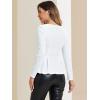 imageAllegra K Velvet Blouse for Womens Elegant Sweetheart Neck Long Sleeve Peplum TopWhite