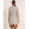 imageAllegra K Winter Trench Coats for Womens Casual Stand Collar Pea Double Breasted OvercoatBeige