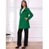 imageAllegra K Winter Trench Coats for Womens Casual Stand Collar Pea Double Breasted OvercoatDark Green