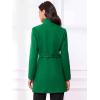 imageAllegra K Winter Trench Coats for Womens Casual Stand Collar Pea Double Breasted OvercoatDark Green