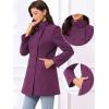 imageAllegra K Winter Trench Coats for Womens Casual Stand Collar Pea Double Breasted OvercoatDark Purple