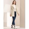 imageAllegra K Womens 2025 Coat for Winter Notch Lapel Collar One Button Outwear Classic Work Trench CoatsBeige