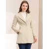 imageAllegra K Womens 2025 Coat for Winter Notch Lapel Collar One Button Outwear Classic Work Trench CoatsBeige