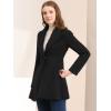 imageAllegra K Womens 2025 Coat for Winter Notch Lapel Collar One Button Outwear Classic Work Trench CoatsBlack