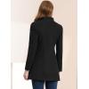 imageAllegra K Womens 2025 Coat for Winter Notch Lapel Collar One Button Outwear Classic Work Trench CoatsBlack