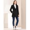 imageAllegra K Womens 2025 Coat for Winter Notch Lapel Collar One Button Outwear Classic Work Trench CoatsBlack