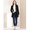 imageAllegra K Womens 2025 Coat for Winter Notch Lapel Collar One Button Outwear Classic Work Trench CoatsBlack