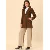 imageAllegra K Womens 2025 Coat for Winter Notch Lapel Collar One Button Outwear Classic Work Trench CoatsBrown