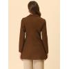 imageAllegra K Womens 2025 Coat for Winter Notch Lapel Collar One Button Outwear Classic Work Trench CoatsBrown