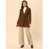 imageAllegra K Womens 2025 Coat for Winter Notch Lapel Collar One Button Outwear Classic Work Trench CoatsBrown