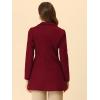 imageAllegra K Womens 2025 Coat for Winter Notch Lapel Collar One Button Outwear Classic Work Trench CoatsBurgundy