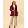 imageAllegra K Womens 2025 Coat for Winter Notch Lapel Collar One Button Outwear Classic Work Trench CoatsBurgundy