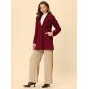 imageAllegra K Womens 2025 Coat for Winter Notch Lapel Collar One Button Outwear Classic Work Trench CoatsBurgundy