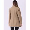 imageAllegra K Womens 2025 Coat for Winter Notch Lapel Collar One Button Outwear Classic Work Trench CoatsDark Beige
