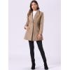 imageAllegra K Womens 2025 Coat for Winter Notch Lapel Collar One Button Outwear Classic Work Trench CoatsDark Beige