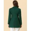imageAllegra K Womens 2025 Coat for Winter Notch Lapel Collar One Button Outwear Classic Work Trench CoatsDark Green
