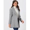 imageAllegra K Womens 2025 Coat for Winter Notch Lapel Collar One Button Outwear Classic Work Trench CoatsGrey