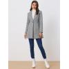imageAllegra K Womens 2025 Coat for Winter Notch Lapel Collar One Button Outwear Classic Work Trench CoatsGrey