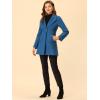 imageAllegra K Womens 2025 Coat for Winter Notch Lapel Collar One Button Outwear Classic Work Trench CoatsGrey Blue