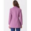imageAllegra K Womens 2025 Coat for Winter Notch Lapel Collar One Button Outwear Classic Work Trench CoatsGrey Purple